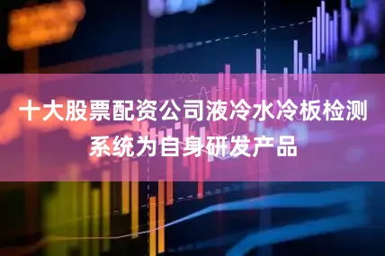 十大股票配资公司液冷水冷板检测系统为自身研发产品